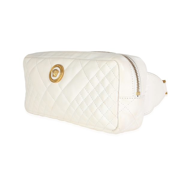 Versace White Quilted Nappa Leather Vanitas Belt Bag - Picture 2 of 5
